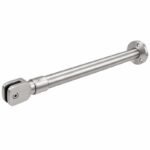 Matte Silver Glass-to-Wall Shower Support Bar — Finish Concept