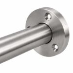 Matte Silver Glass-to-Wall Shower Support Bar — Finish Concept