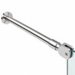Polished Silver Glass-to-Wall Shower Support Bar — Finish Concept