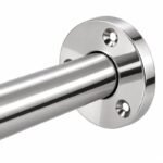 Polished Silver Glass-to-Wall Shower Support Bar — Finish Concept