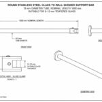 Glass-to-Wall Shower Support Bar