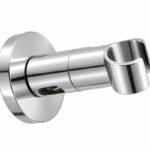 Polished Silver Wall-Mounted Shower Support Bracket — Finish Concept