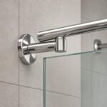 Polished Silver Wall-Mounted Shower Support Bracket — Finish Concept