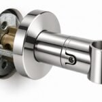 Polished Silver Wall-Mounted Shower Support Bracket — Finish Concept