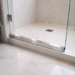 Polished Silver Shower Threshold Water Bar — Finish Concept