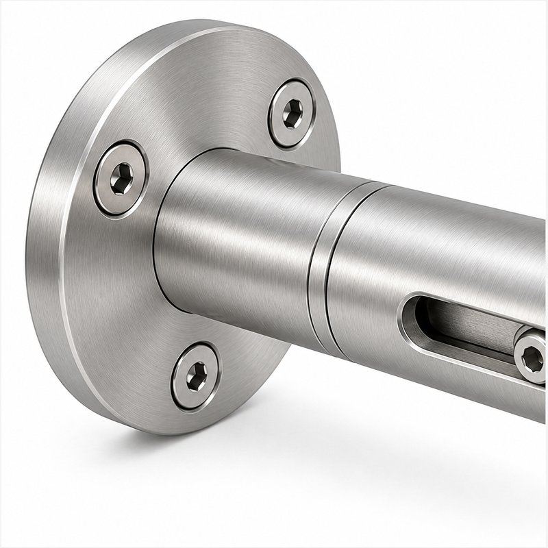 Slotted Adjustable Cable Support — Fine brushed silver appearance