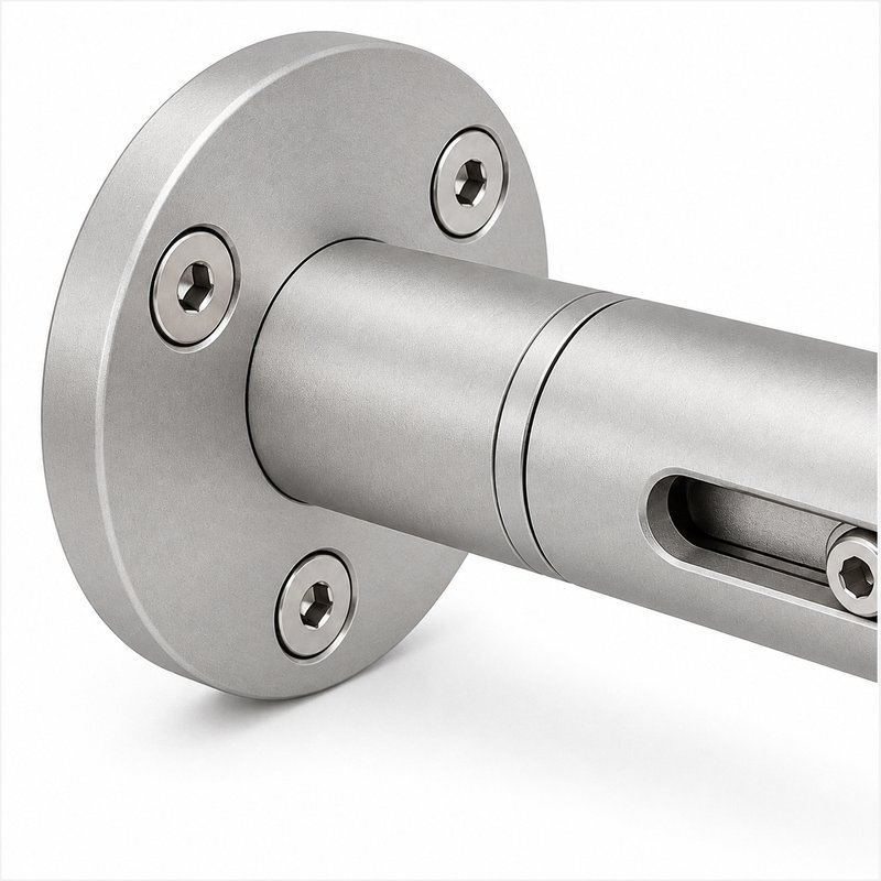 Slotted Adjustable Cable Support — Matte silver appearance