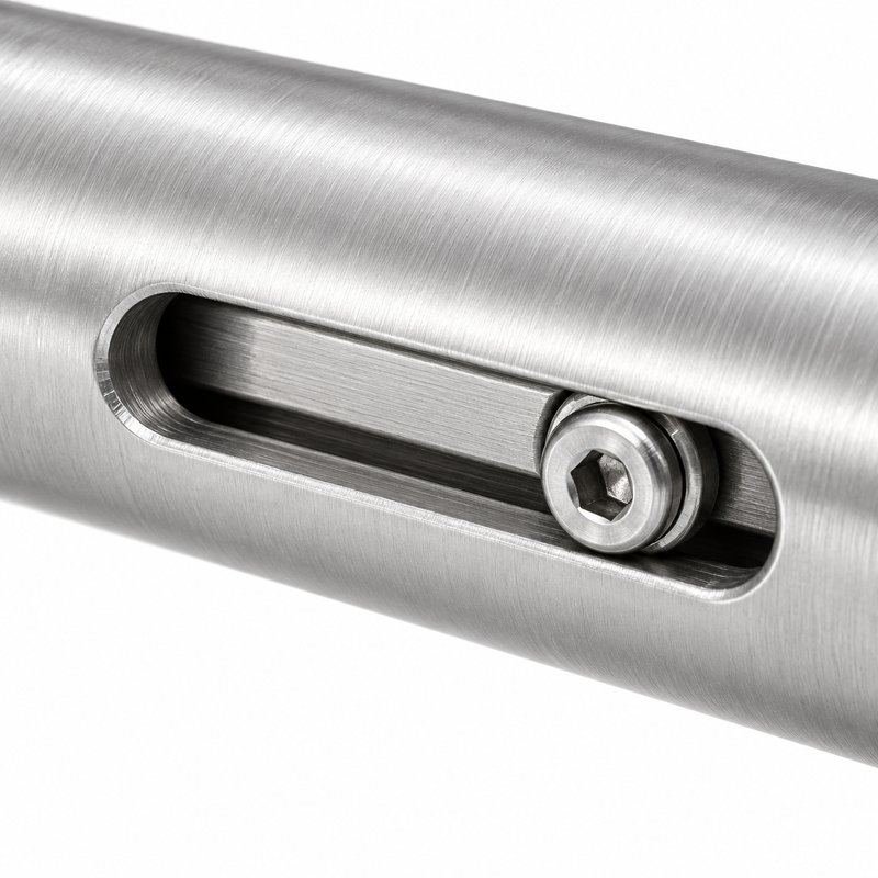 Slotted Adjustable Cable Support — Satin silver appearance