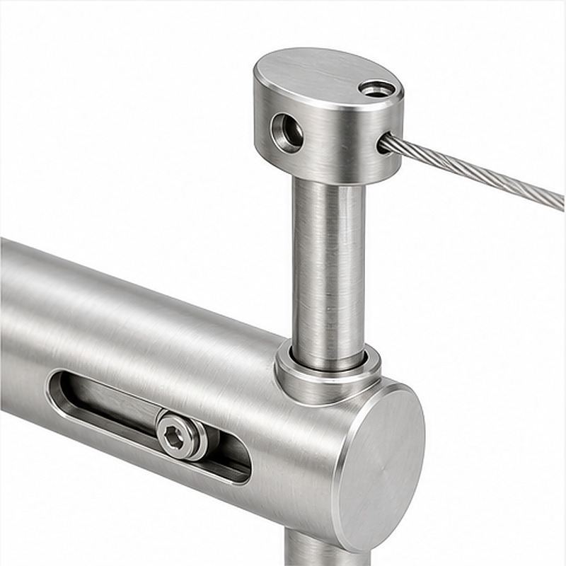 Slotted Adjustable Cable Support — Silver appearance