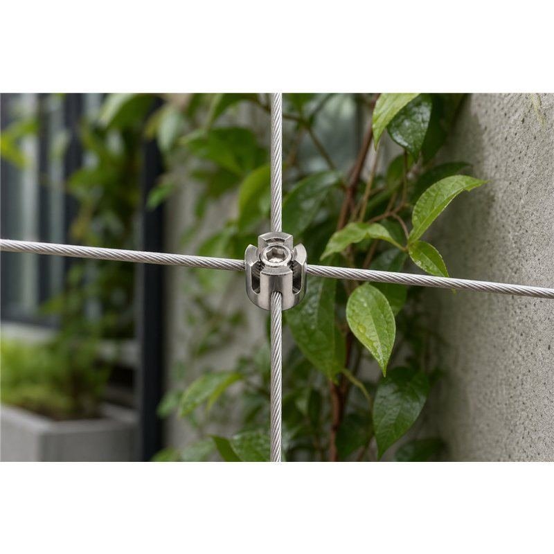 Slotted Cross Wire Rope Clamp — Silver appearance