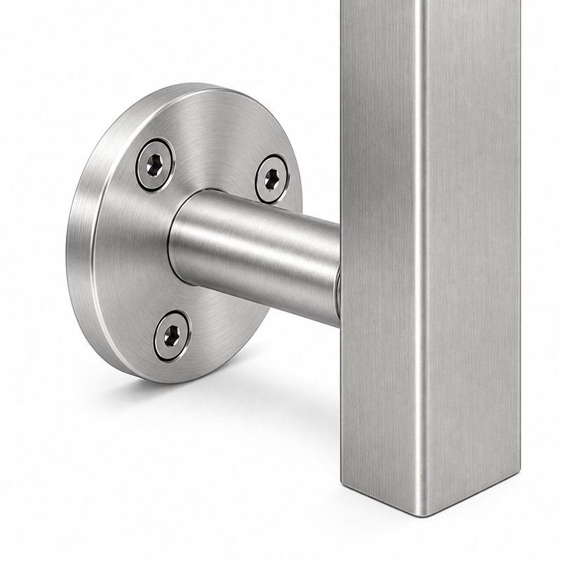 Standoff Mounted Cable Mesh Panel — Fine brushed silver appearance