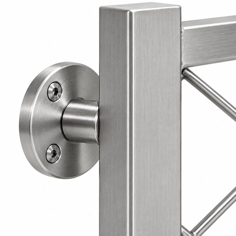 Standoff Mounted Cable Mesh Panel — Satin silver appearance