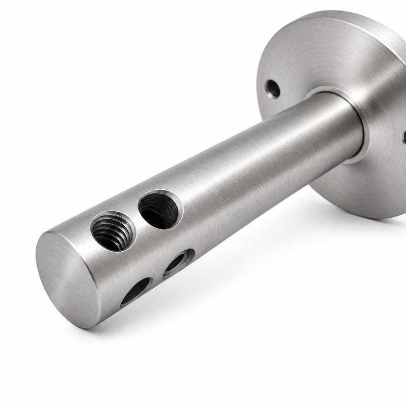Straight Multiport Cable Support — Fine brushed silver appearance