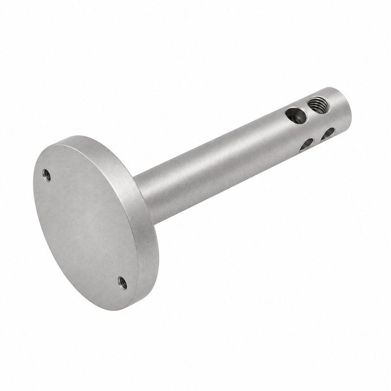 Straight Multiport Cable Support — Matte silver appearance