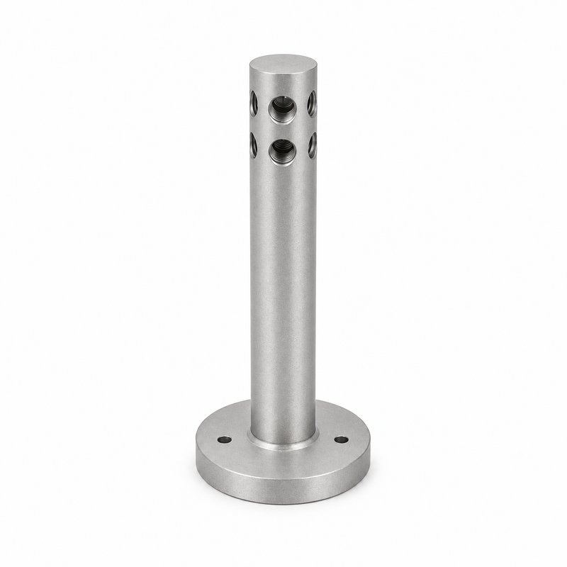 Straight Multiport Cable Support — Matte silver appearance