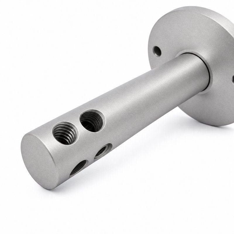 Straight Multiport Cable Support — Matte silver appearance