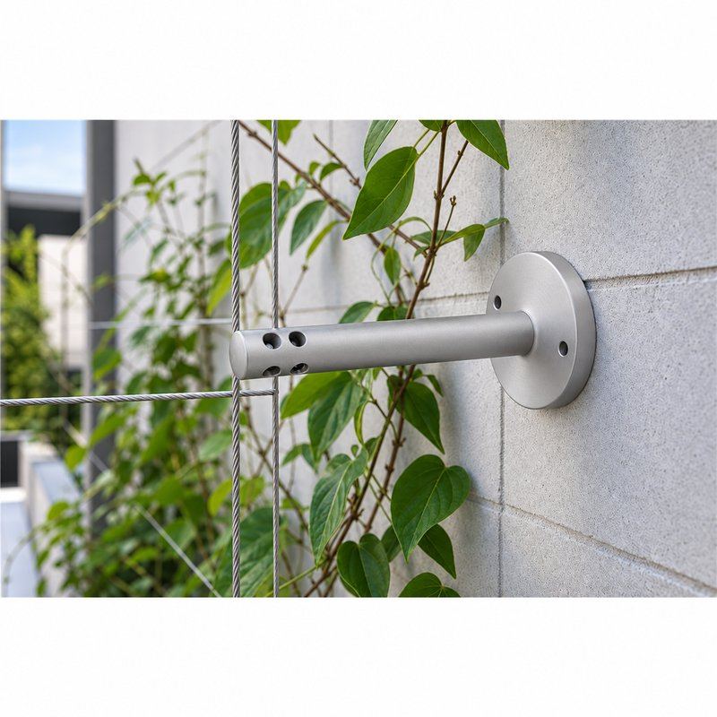 Straight Multiport Cable Support — Matte silver appearance