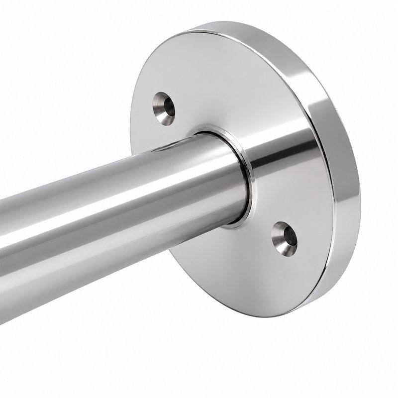 Straight Multiport Cable Support — Polished silver appearance