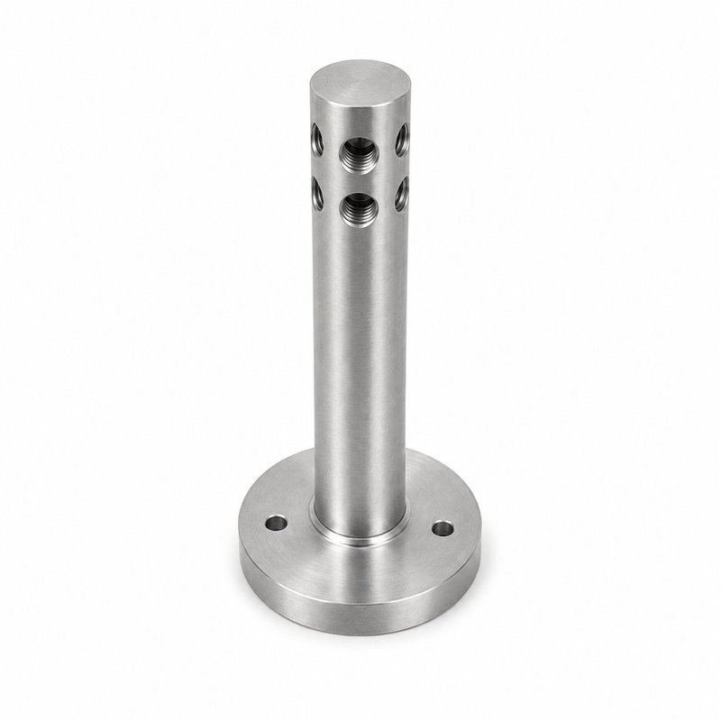 Straight Multiport Cable Support — Satin silver appearance