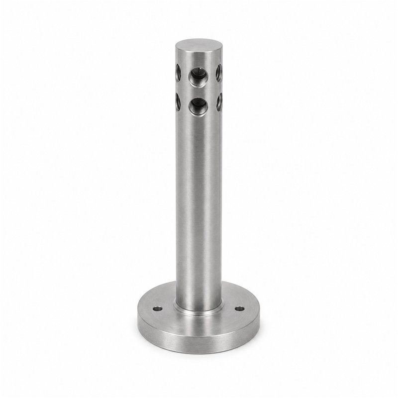 Straight Multiport Cable Support — Silver appearance