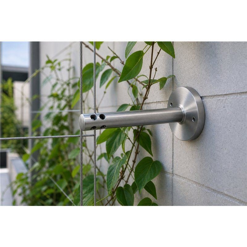Straight Multiport Cable Support — Silver appearance