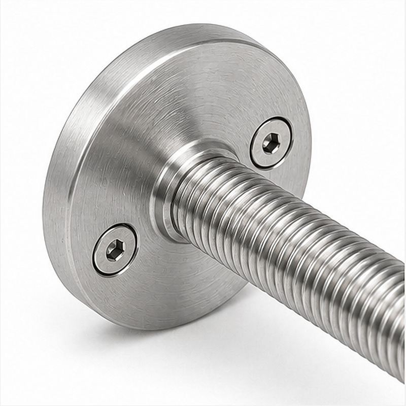 Threaded Stud Cable Eye Anchor — Silver appearance