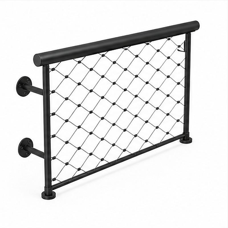 Tubular Rail Cable Mesh Panel — Black appearance