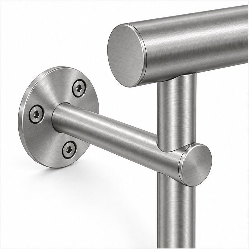 Tubular Rail Cable Mesh Panel — Fine brushed silver appearance