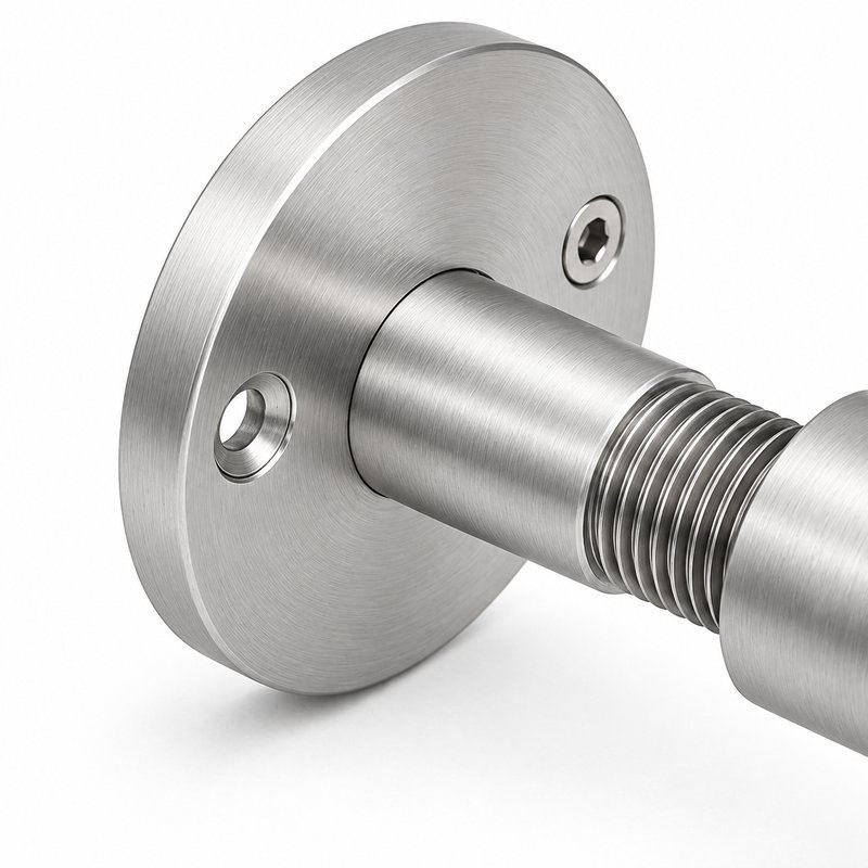 Wall Mounted Cable Tensioner — Fine brushed silver appearance
