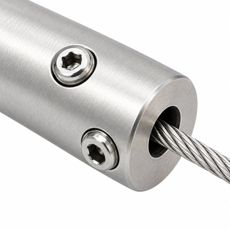 Wall Mounted Cable Tensioner — Matte silver appearance