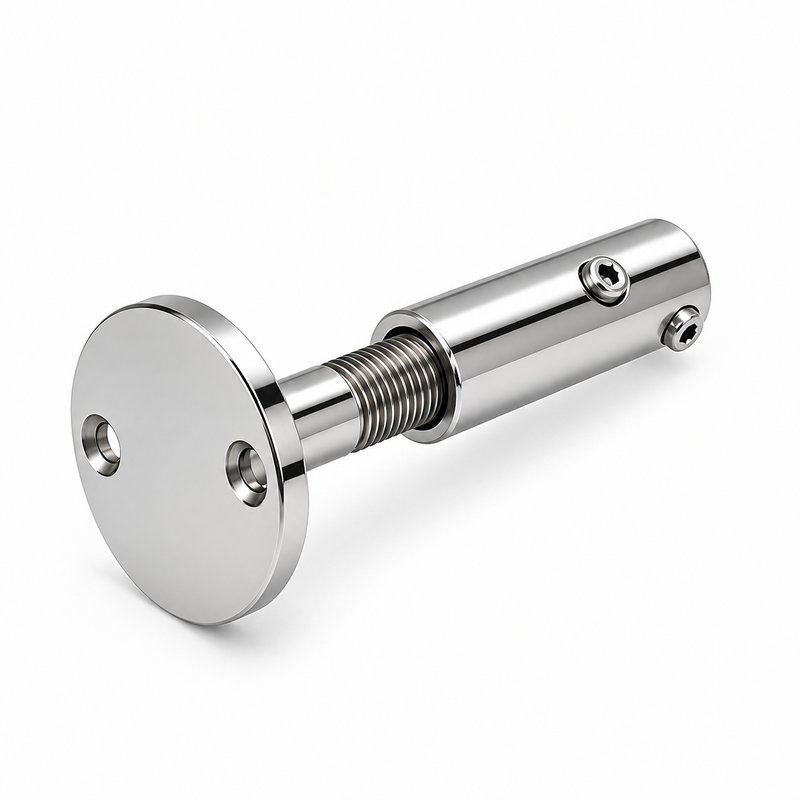 Wall Mounted Cable Tensioner — Polished silver appearance