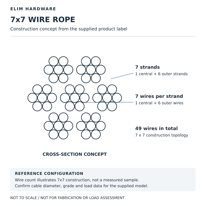 7×7 Stainless Steel Wire Rope — WR007