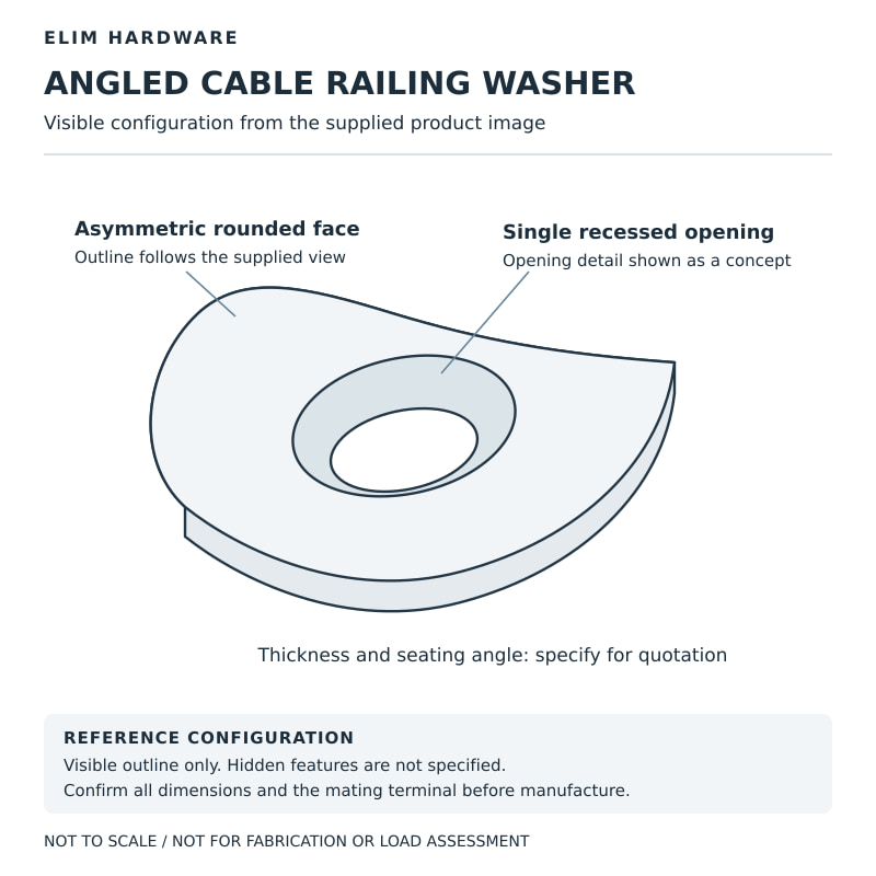 Angled Cable Railing Washer — WR015