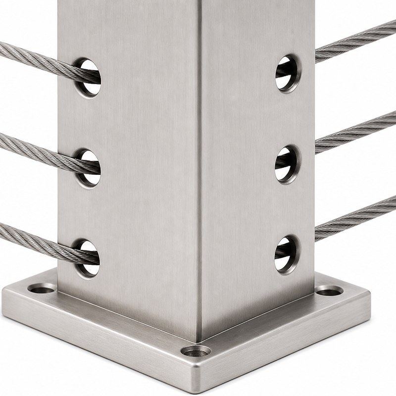 Cable Railing Corner Post — WR028