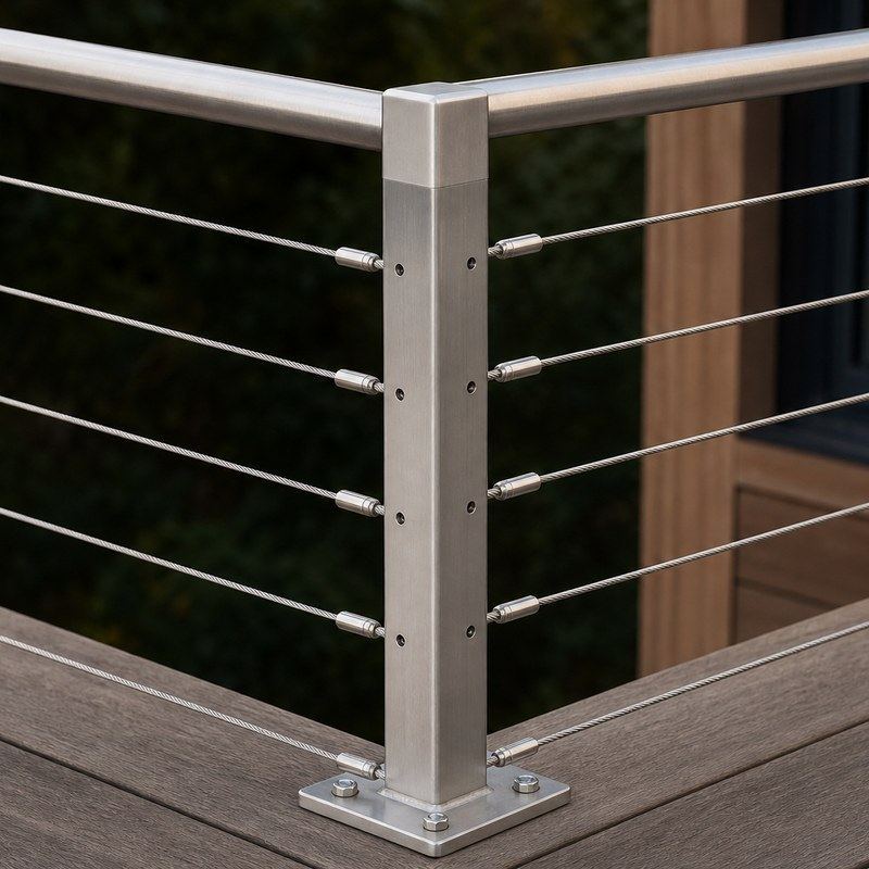 Cable Railing Corner Post — WR028