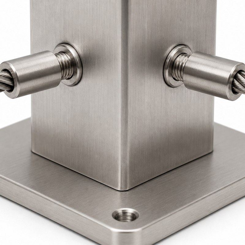 Cable Railing Corner Post — WR028