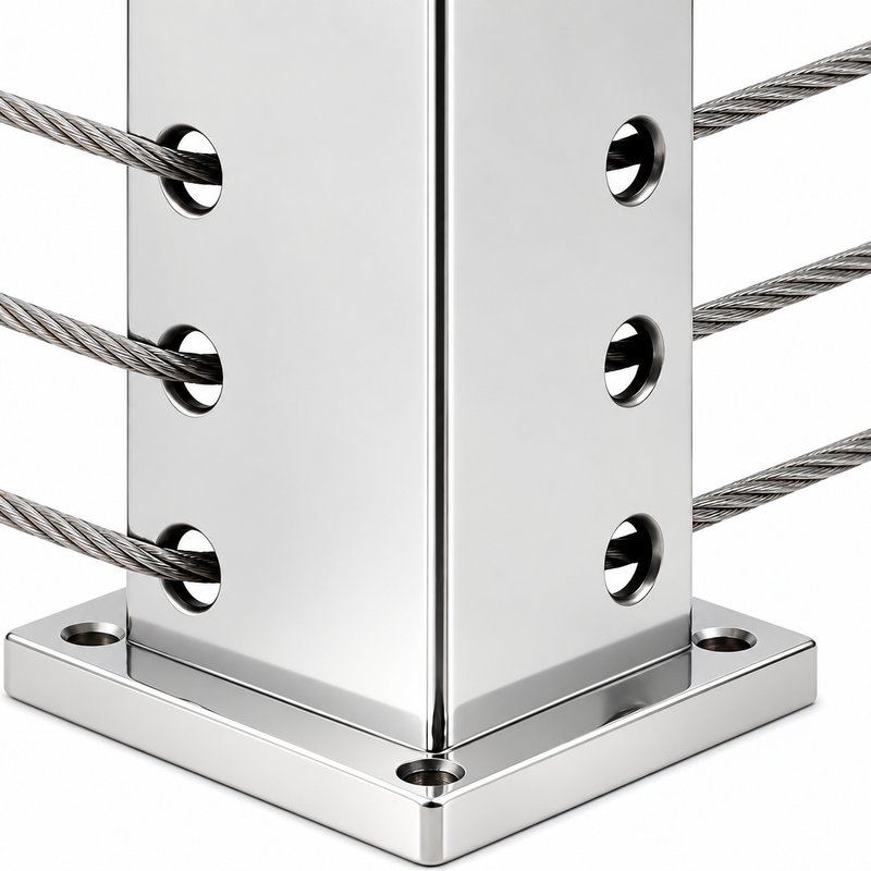 Cable Railing Corner Post — WR030