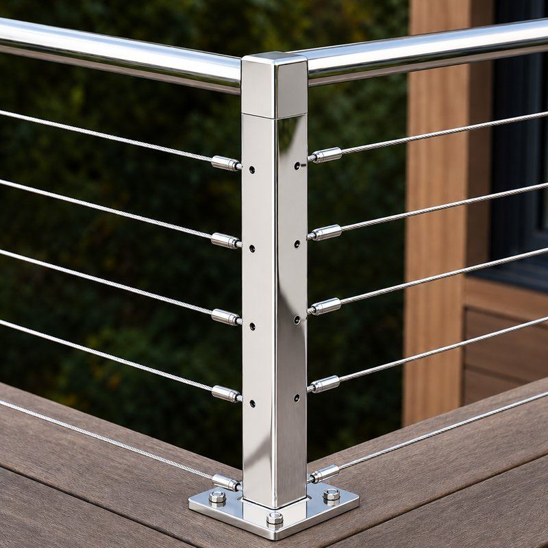 Cable Railing Corner Post — WR030
