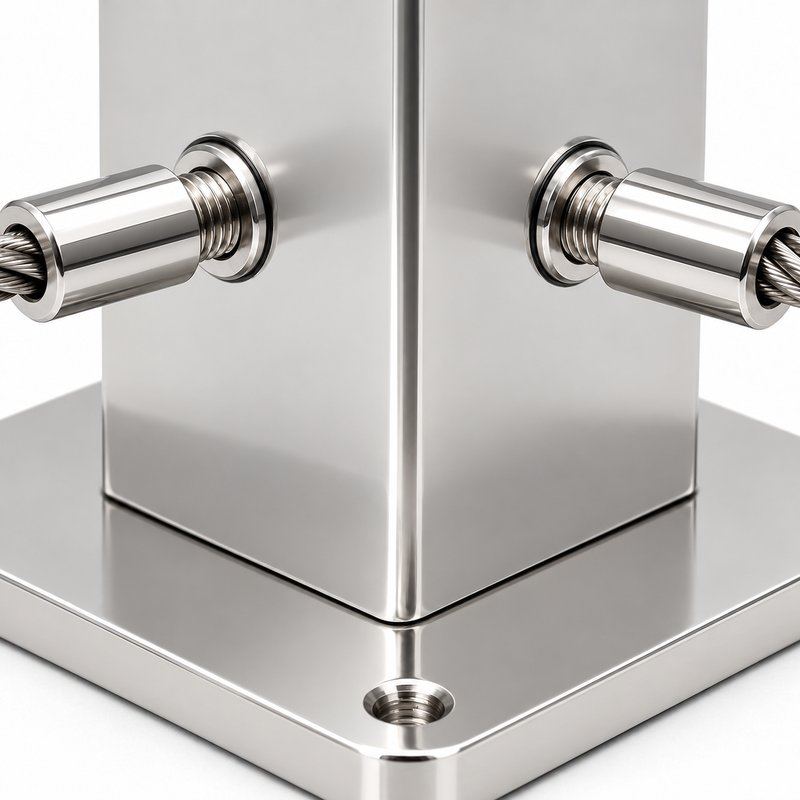 Cable Railing Corner Post — WR030