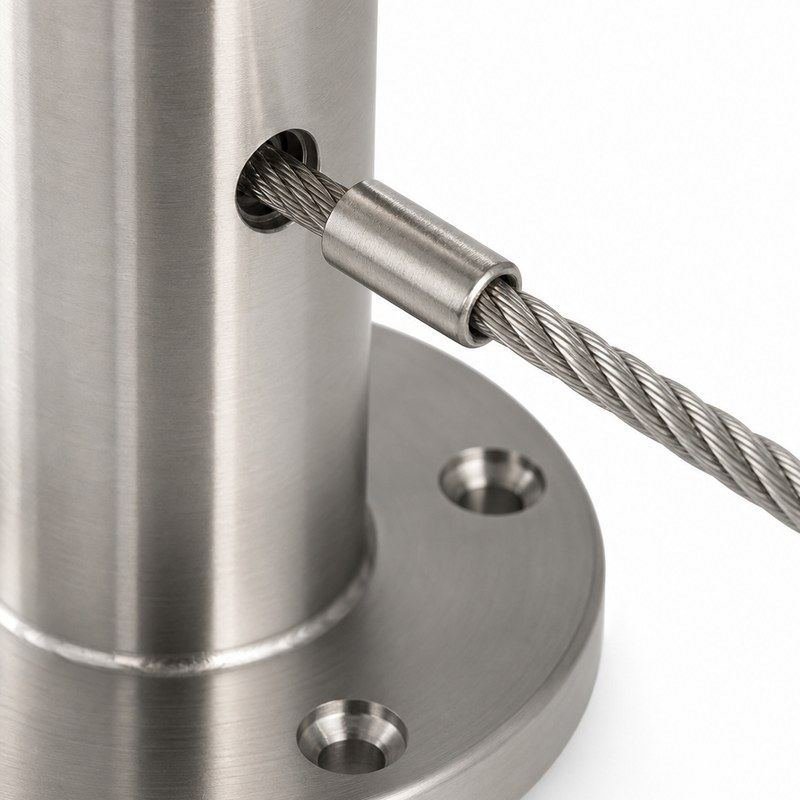 Round Cable Railing Posts — WR049