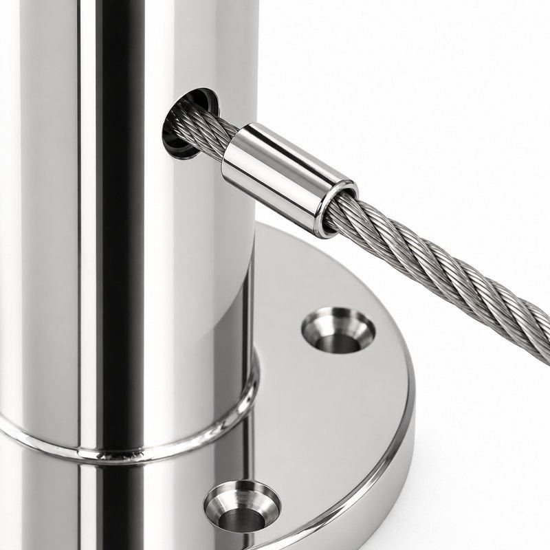 Round Cable Railing Posts — WR051