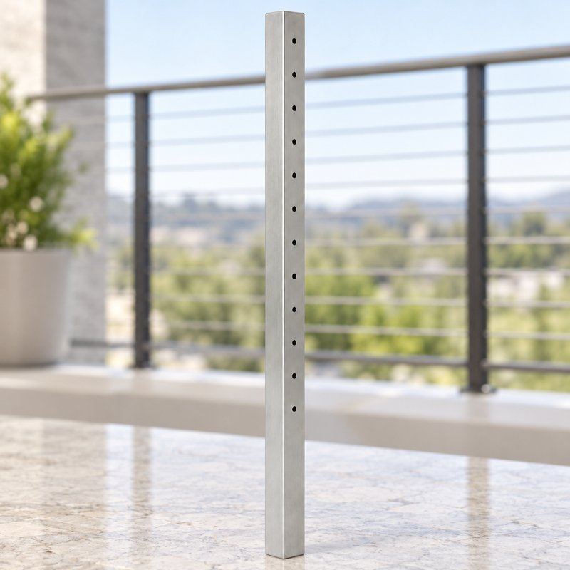 Square Cable Railing Posts — WR053